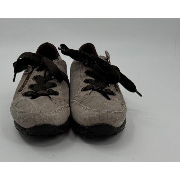 Ara Women's Sneakers in Gray with Brown Accents - Picture 3 of 11